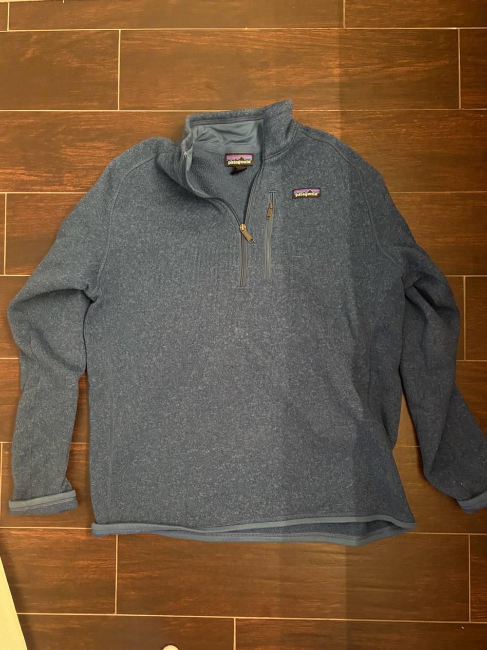 Patagonia Men's Blue Quarter-Zip Fleece Pullover L